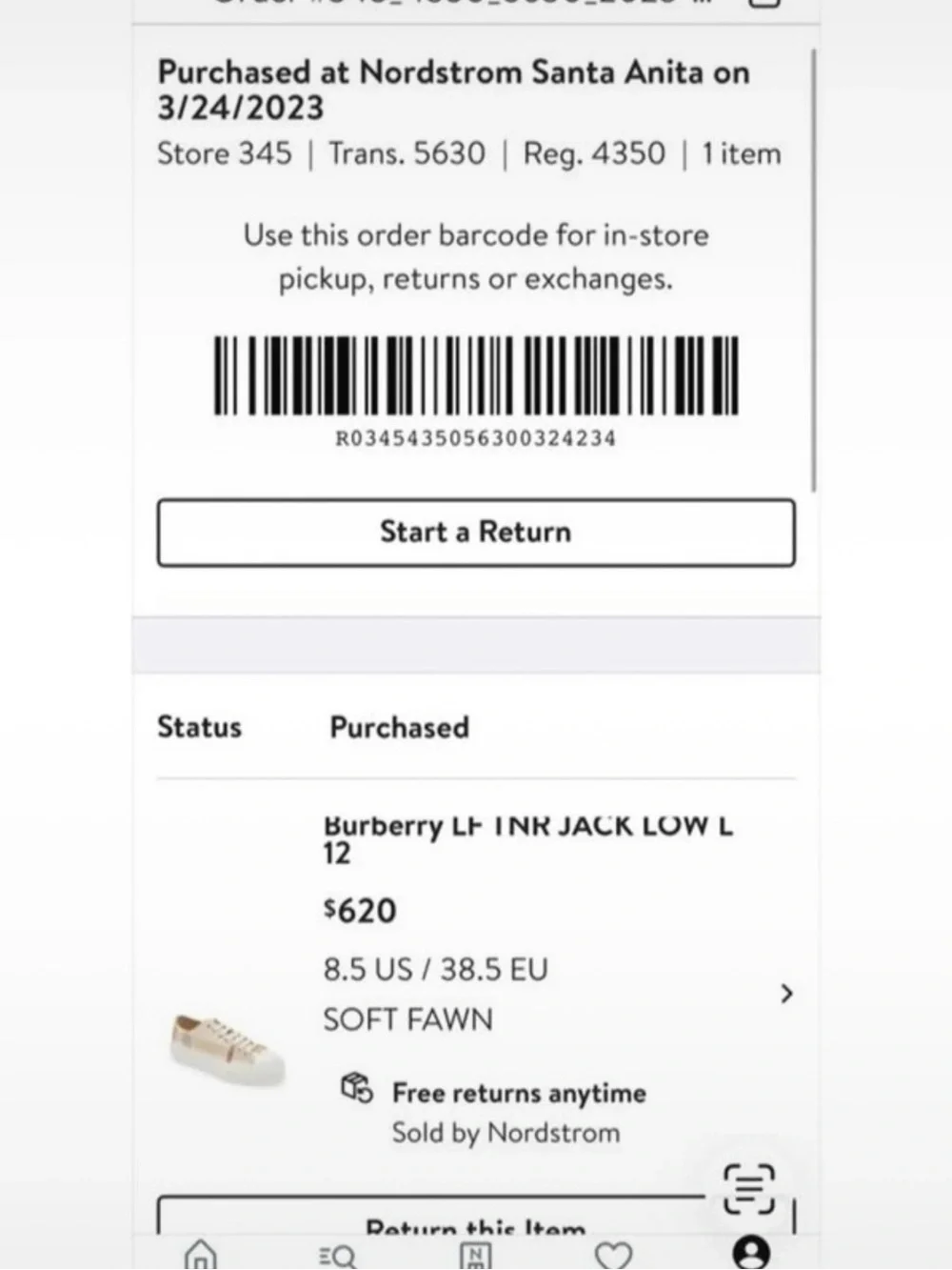Burberry Soft Fawn Signature Check Low-Top Sneakers